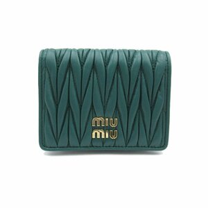 ミュウ ミュウ 二つ折財布 ブランドオフ Miu Miu レザー 二つ折り財布 レザー メンズ レディース