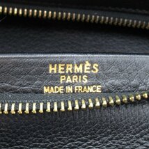 エルメス ヴィクトリア43 ブラック ボストンバッグ ブランドオフ HERMES レザー ボストンバッグ レザー 中古 メンズ レディース_画像6