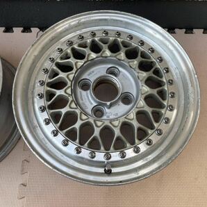 ★中古★2本★BBS RS242★14インチ 6.0j +30 ハブ57mm★センターキャップ無し★コンパクトカー・軽四カスタムに★の画像3