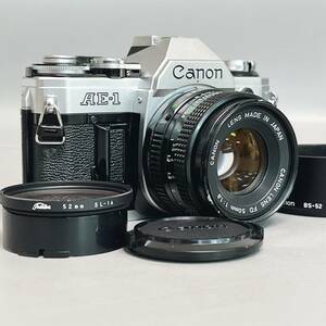 キャノン AE-1 フィルム一眼レフカメラ フィルター レンズフード付き（CANON FD 50㎜ 1：1.8）