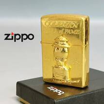 ZIPPO ジッポ ライター 1997年製 COLEMAN HALL of FAME 1952 1983 200A コールマン ランタン ゴールドカラー 冊子 箱付き_画像1