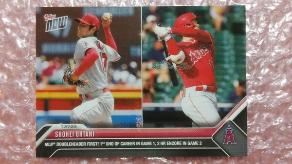 送料込即決 2023 Topps Now #625 Shohei Ohtani 大谷翔平 語り継がれる歴史的一日 ダブルヘッダー 史上初2度目満票