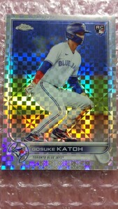 送料込即決 99枚限定 2022 Topps Chrome Update Series X-Fractor USC42 Gosuke Katoh 加藤豪将 ファイターズ パラレルルーキーカード