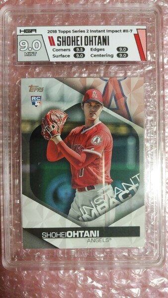 送料込即決 HGA鑑定済 2018 Topps Instant Impact #II-7 Rookies Shohei Ohtani 大谷翔平 ルーキーイヤー 史上初2度目満票MVP ドジャース