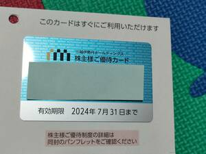 ★送料無料★　三越伊勢丹 株主優待カード 利用限度額80万円