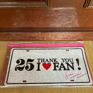 未開封品 安室奈美恵 ナンバープレート 25周年THANK　YOU　I　LOVE　FAN グッズ