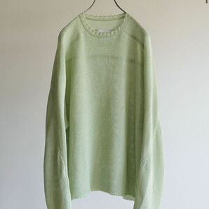 size2 24ss ANCELLM FOOTBALL LINEN KNIT/MINT 定価52,800円 アンセルムの画像2