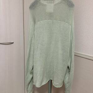 size2 24ss ANCELLM FOOTBALL LINEN KNIT/MINT 定価52,800円 アンセルムの画像7