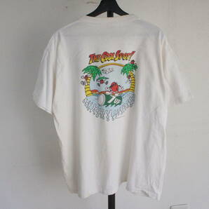 K451 90sビンテージ USA製 プリント 半袖Tシャツ■1990年代製 表記XLサイズ ホワイト 白 7UP 古着 アメカジ イラスト バックプリントの画像1