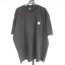 G337 2000年代製 カーハート Carhartt ポケットTシャツ BLK■00s 表記XLサイズ 黒 ブラック アメカジ ストリート ビッグサイズ ワーク 90s_画像1