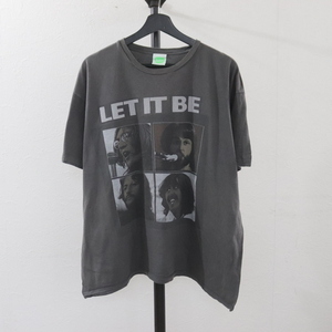 a179 2000年代製 THEBEATLES 半袖プリントTシャツ■00s 表記XLサイズ グレー ビートルズ ロック バンド アメカジ ストリート 古着 激安 90s