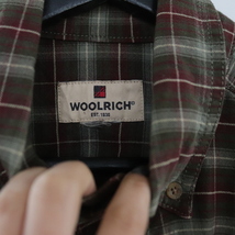 P300 2000年代製 Woolrich ウールリッチ 長袖コットンシャツ■00s 表記Mサイズ グリーン チェック ボタンダウン アメカジ ストリート 90s_画像3