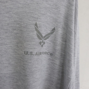 X358 90sビンテージ SOFFE USAF リフレクター 長袖プリントTシャツ USA製■1990年代製 表記2XLサイズ グレー アメカジ ミリタリー 80s 70sの画像4