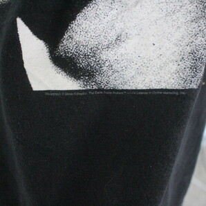 a215 2000年代製 BAYISLAND 半袖プリントTシャツ■00s 表記Mサイズ 黒 ブラック デビットボウイ ロックT バンドT カットオフ 古着 古着卸 の画像6