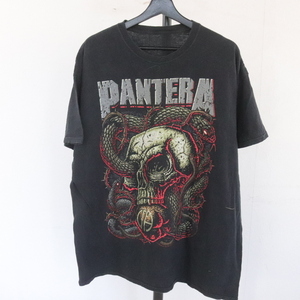 a234 2000年代製 BRAVAD 半袖プリントTシャツ■00s 表記XLサイズ 黒 ブラック パンテラ PANTERA ロックT バンドT スカル 古着卸 古着 90s