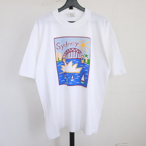 G358 2000年代製 SYDNEY スーベニア プリントTシャツ■00s 表記Mサイズ 白 ホワイト アメカジ ストリート アート 古着卸 激安 90s 80s 70s