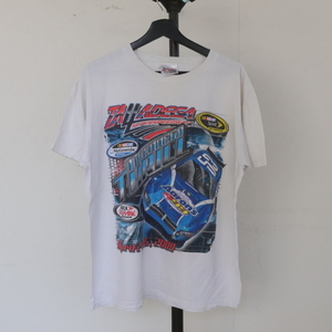 W341 2009年製 HASE 半袖レーシングTシャツ■00s 表記Lサイズ NASCAR 白 ホワイト アメカジ ストリート 古着 激安 希少 卸売 90s 80s 70s 