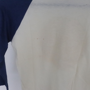 e286 80sビンテージ SPORTSWEAR ベースボールTシャツ■1980年代製 表記Mサイズ ブルー E.T ムービー アメカジ 古着 古着卸 オールド 激安の画像8