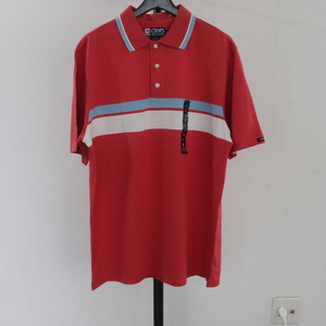 e314 90sビンテージ チャップスラルフローレン 半袖ポロシャツ■1990年代製 表記Mサイズ 赤 レッド デッドストック アメカジ 古着 古着卸