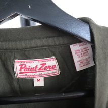 G332 90sビンテージ PointZero 長袖Tシャツ■1990年代製 表記Mサイズ オリーブ ロンT アメカジ ストリート 古着 古着卸 オールド 激安 希少_画像3