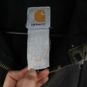 N225 2000年代製 Carhartt カーハート アクティブパーカー■00s 表記Lサイズ 古着 アメカジ ストリート 中綿 BLK 黒 ブラック 90s 80s 70sの画像3