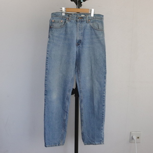 h48 90s Vintage Levis Levi's 550 Denim pants USA made #1990 period made inscription 33 -inch blue blue buggy ji- bread jeans old clothes . old clothes 