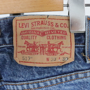 h96 2006年製 Levis リーバイス 517 デニムパンツ■00s 表記33インチ ブルー 青 アメカジ ストリート 古着 古着卸 希少 激安 90s 80s 70sの画像3