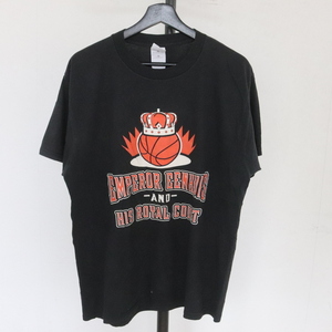 h109 90sビンテージ フルーツオブザルーム メッセージ プリントTシャツ■1990年代製 表記Lサイズ 黒 ブラック アメカジ ストリート 80s 70s