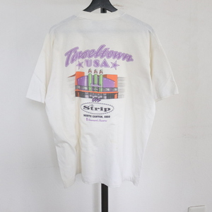 h140 90sビンテージ フルーツオブザルーム 半袖プリントTシャツ■1990年代製 表記XLサイズ ホワイト 白 アメカジ 古着 古着卸 オールド