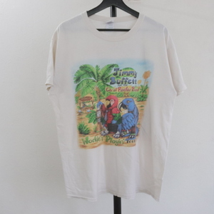 i59 2000年代製 GILDAN ギルダン 半袖プリントTシャツ■00s 表記Lサイズ 白 アニマル JimmyBuffett アメカジ ストリート 古着 古着卸 90s