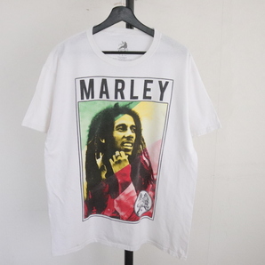 f303 2000年代製 ZION ボブマーリー BOBMARLEY プリントTシャツ■00s 表記Lサイズ 白 ホワイト アメカジ ストリート ラスタ レゲエ 古着卸の画像1