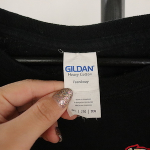 W360 2000年代製 GILDAN ギルダン 半袖プリントTシャツ■00s 表記3XLサイズ ブラック 黒 エロ アメカジ ストリート 古着 古着卸 オールドの画像3