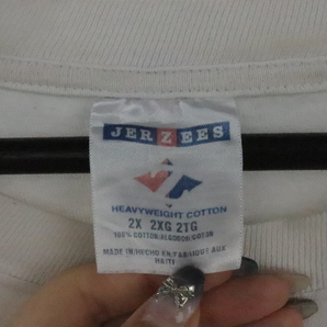 W447 2005年製ビンテージ JERZEES ジャージーズ 半袖プリントTシャツ■00s 表記2XLサイズ 白 ウッドペッカー アメカジ ストリート 古着 90sの画像3