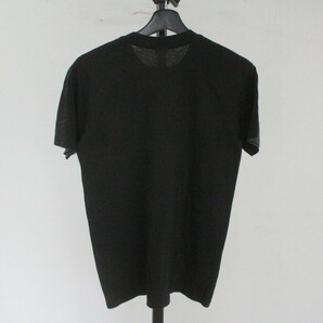 L445 80sビンテージ STEDMAN 半袖Tシャツ USA製■1980年代製 表記Mサイズ イーグル アニマル ラメ ブラック シングルステッチ 古着 90s 70sの画像2