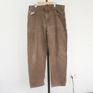 L465 2000年代製 Dickies ディッキーズ ダック ペインターパンツ■00s 表記36インチ ブラウン ワーク アメカジ ストリート 古着 古着卸 90s