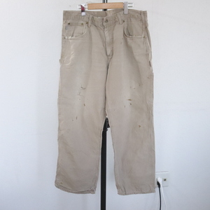 E438 2000年代製 カーハート Carhartt GKH ダック ペインターパンツ■00s 表記36インチ ベージュ アメカジ ワーク ストリート 古着卸 90s