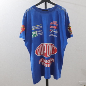 L336 90sビンテージ CHASE 半袖Tシャツ USA製■1990年代製 表記Lサイズ ブルー レーシング スーパーマン 古着 アメカジ ストリート 古着卸の画像1