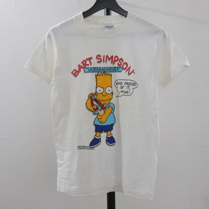 L345 90sビンテージ ONEITA オニータ シンプソンズ 半袖Tシャツ USA製■1990年代製 表記Lサイズ ホワイト 古着 アメカジ ストリート 古着卸