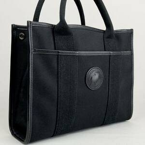 1円 極美品 HUNTING WORLD ハンティングワールド トートバッグ ハンド ビジネス メンズ レディース キャンバス レザー ブラック 黒 鞄