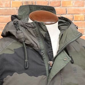 1円/G-STAR RAW/XSサイズ/モッズコート BATT ZIP PARKA D14016-B560 迷彩 ミリタリー ワイルド 新品/カーキ/ia123/の画像3