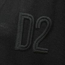 1円/春夏/DSQUARED2/Mサイズ/S75HA1108 ロゴ刺繍 ロングニットカーディガン インポート ディースクエアード 新品/黒/ブラック/iy164/_画像4