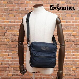 1円/DESERTIKA/訳 ショルダーバッグ COCKPIT TRL 06 CORDURA＆リモンタ社 撥水 耐久◎ 無地 イタリア製 新品/紺/ネイビー/ie372/