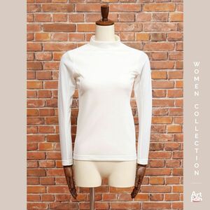 1円/秋冬/reric/Mサイズ/ウール混 モックネック インナー Tシャツ ベースレイヤー 長袖 サイクルウェア レリック 新品/白/ホワイト/hy166/