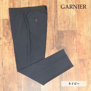 23SS/GARNIER/Mサイズ/イージー パンツ グーンと伸縮◎ 無地 着心地◎ 万能 ビジカジ クールビズ 脚長 きれいめ 新品/紺/ネイビー/ig135/