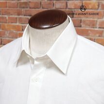 1円/MIERU/Lサイズ/定番シャツ しなやかなハリ 無地 胸ポケット 日本製 ベーシック シンプル 長袖 新品/白/ホワイト/id365/_画像1