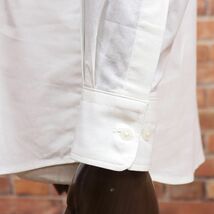 1円/MIERU/Lサイズ/定番シャツ しなやかなハリ 無地 胸ポケット 日本製 ベーシック シンプル 長袖 新品/白/ホワイト/id365/_画像3
