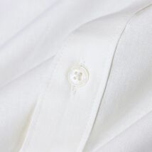 1円/MIERU/Lサイズ/定番シャツ しなやかなハリ 無地 胸ポケット 日本製 ベーシック シンプル 長袖 新品/白/ホワイト/id365/_画像4
