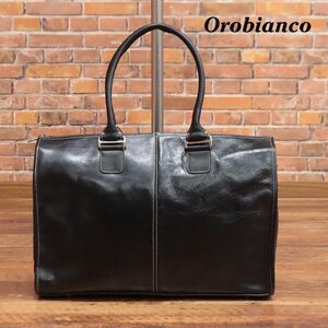 Orobianco/ビジネス バッグ CITTADINA 51 レザー 上質 ベーシック 定番 シンプル イタリア製 通勤 社会人 新品/黒/ブラック/ie183/