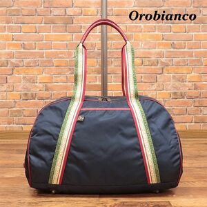 Orobianco/ボストン バッグ CENTRATA-C LIMONTA社ナイロン 撥水 軽量 無地 ベーシック スポーティー イタリア製 新品/紺/ネイビー/ie211/