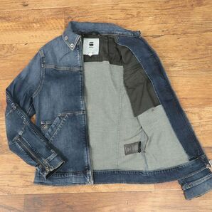 1円/G-STAR RAW/XSサイズ/デニム ブルゾン 5621 SLIM JKT D12834-8968-89 ストレッチ ウォッシュ加工 ワイルド 新品/紺/ネイビー/ga363/の画像6